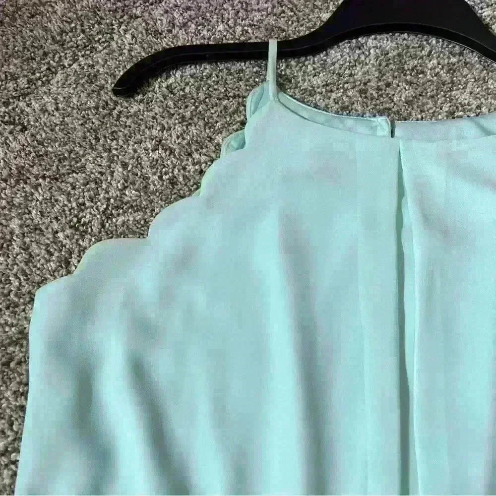 iZ Byer Women's Mint Scallop Skater Dress Size L- Bridesmaid
